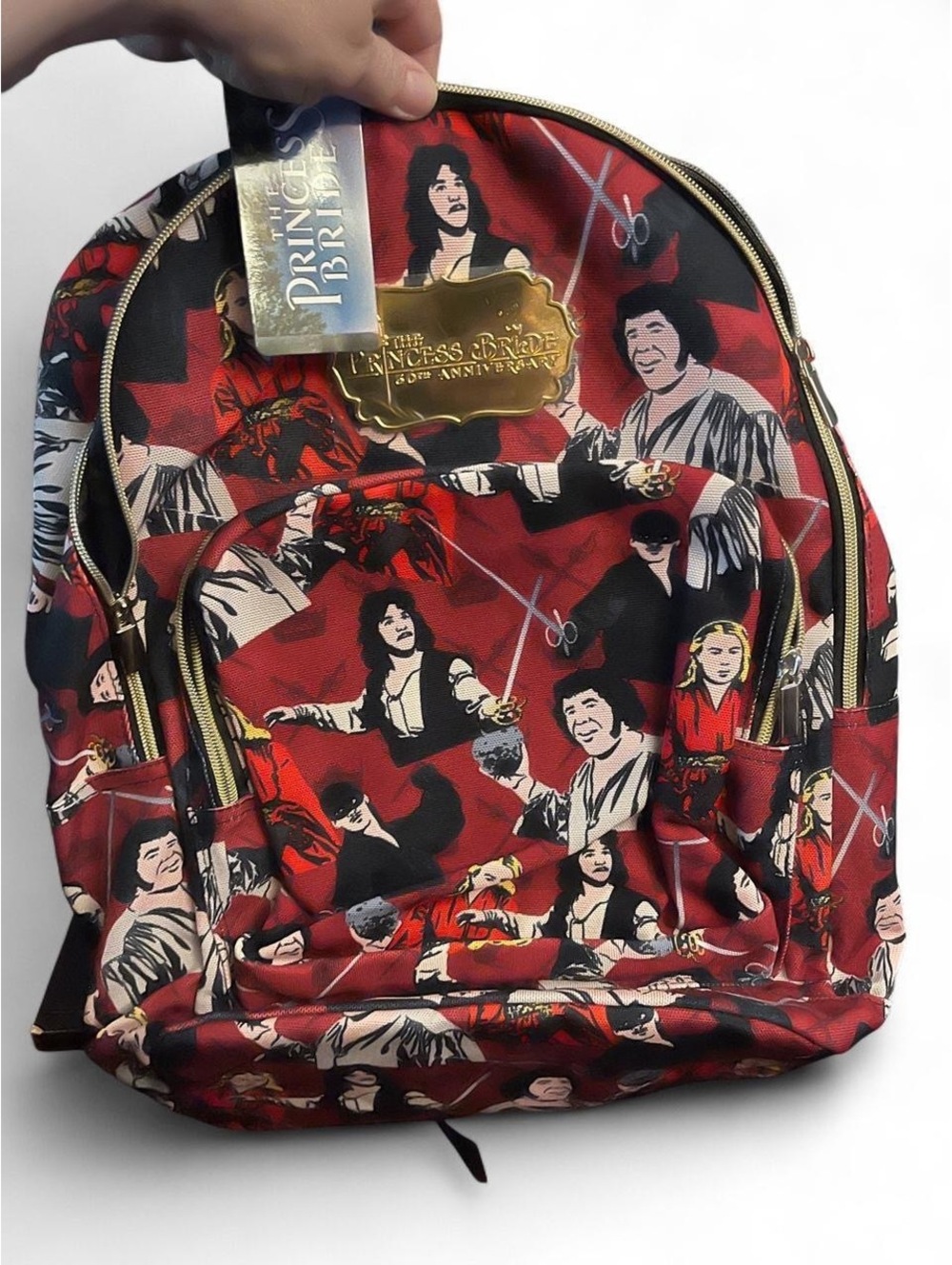 NWT The Princess Bride 30th Anniversary Full-Size Backpack – Red Character Print